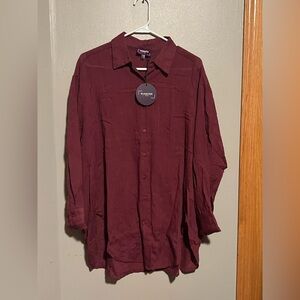 Winsome Plum Button-Up Shirt